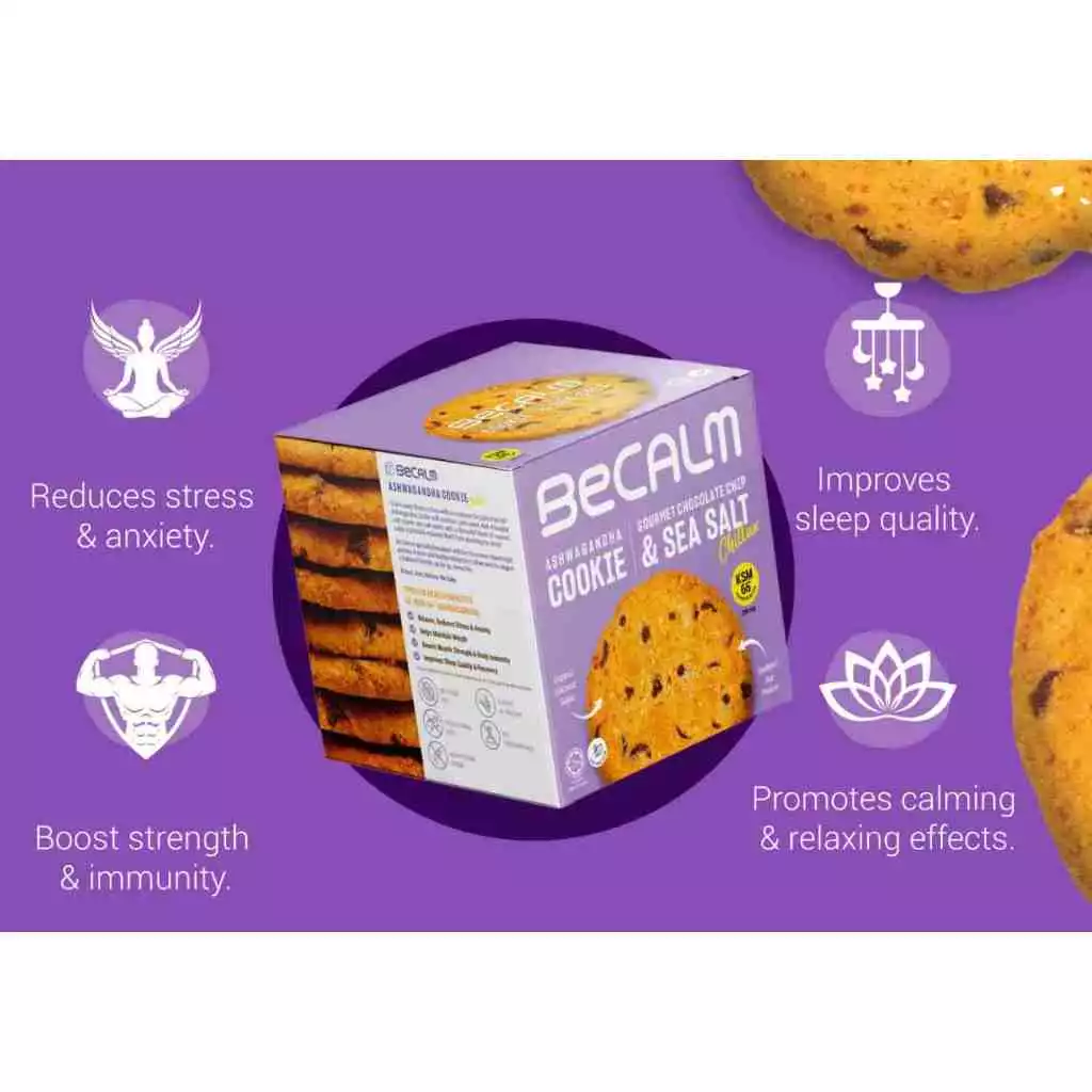 BECALM Chillax Cookies (Gourment Chocolate Chip& Sea salt)