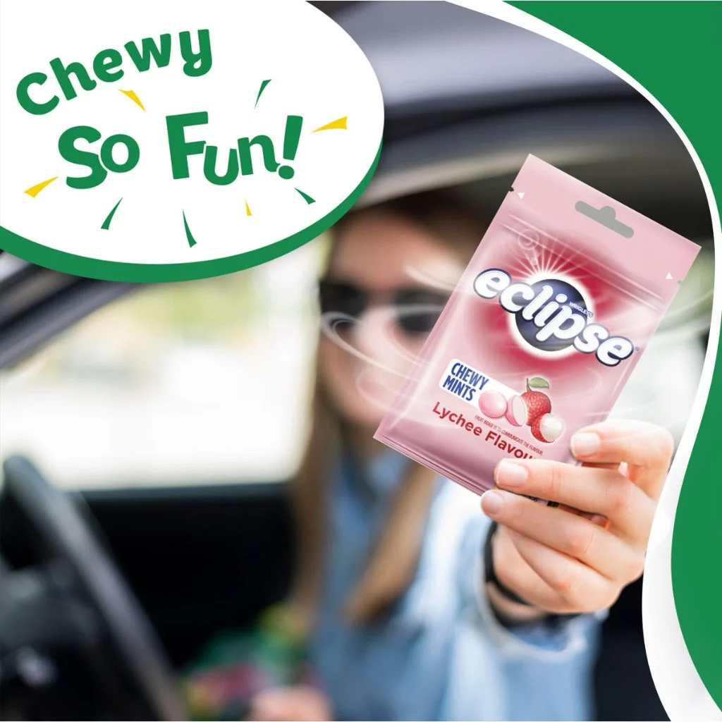 Eclipse Chewy Mints Lychee Bag 45g Chewy Candy / Fruity / Snacks