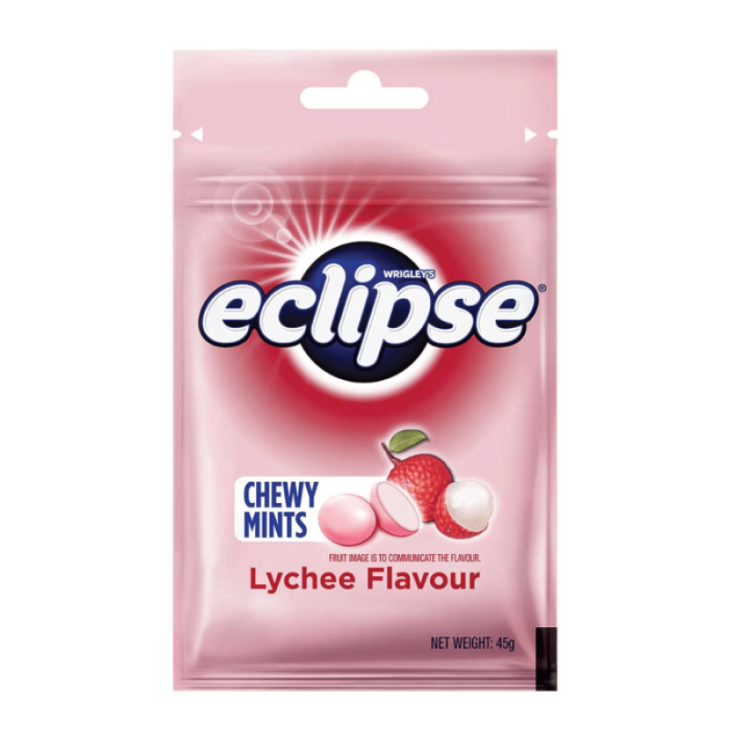 Eclipse Chewy Mints Lychee Bag 45g Chewy Candy / Fruity / Snacks